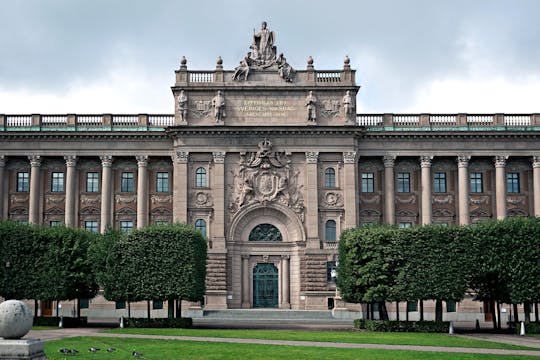 Krimi-Erfahrung durch das Parlamentsgebäude in Stockholm