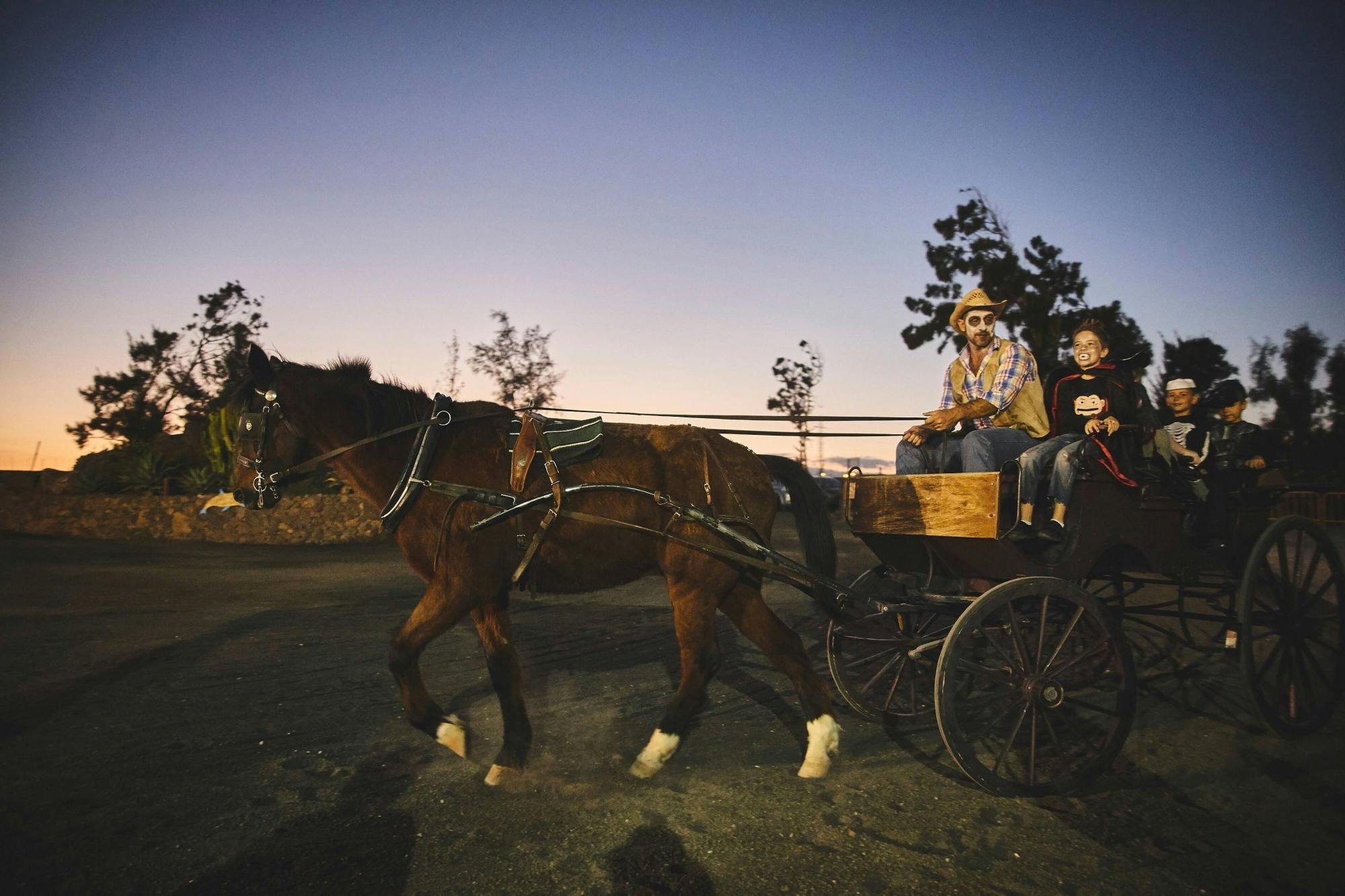 Western-themed Halloween Night with Transport