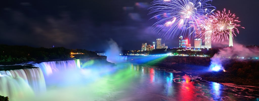 Niagara Falls-zonsondergangtour met vuurwerkshow