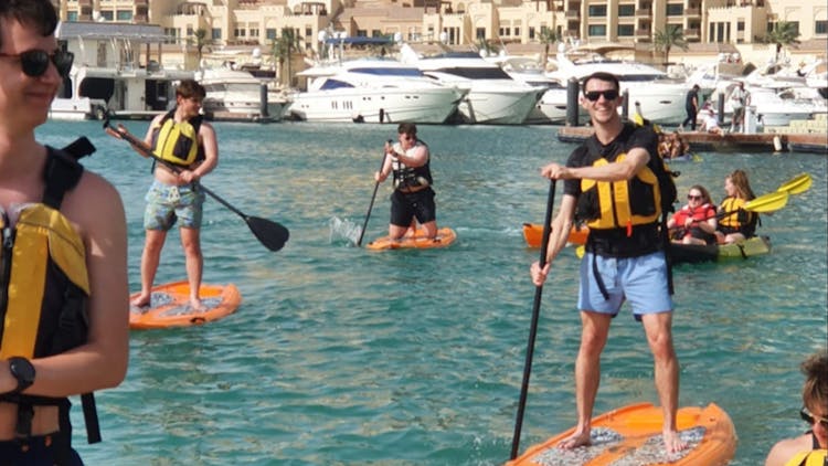 The pearl kayaking with stand up paddling experience in Qatar