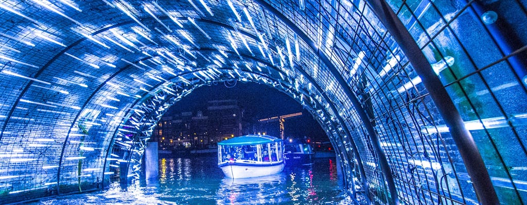 Crucero por el canal del Festival de la Luz de Ámsterdam en un barco de lujo