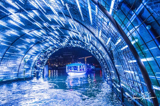 Grachtenrundfahrt zum Amsterdam Light Festival auf einem Luxusboot