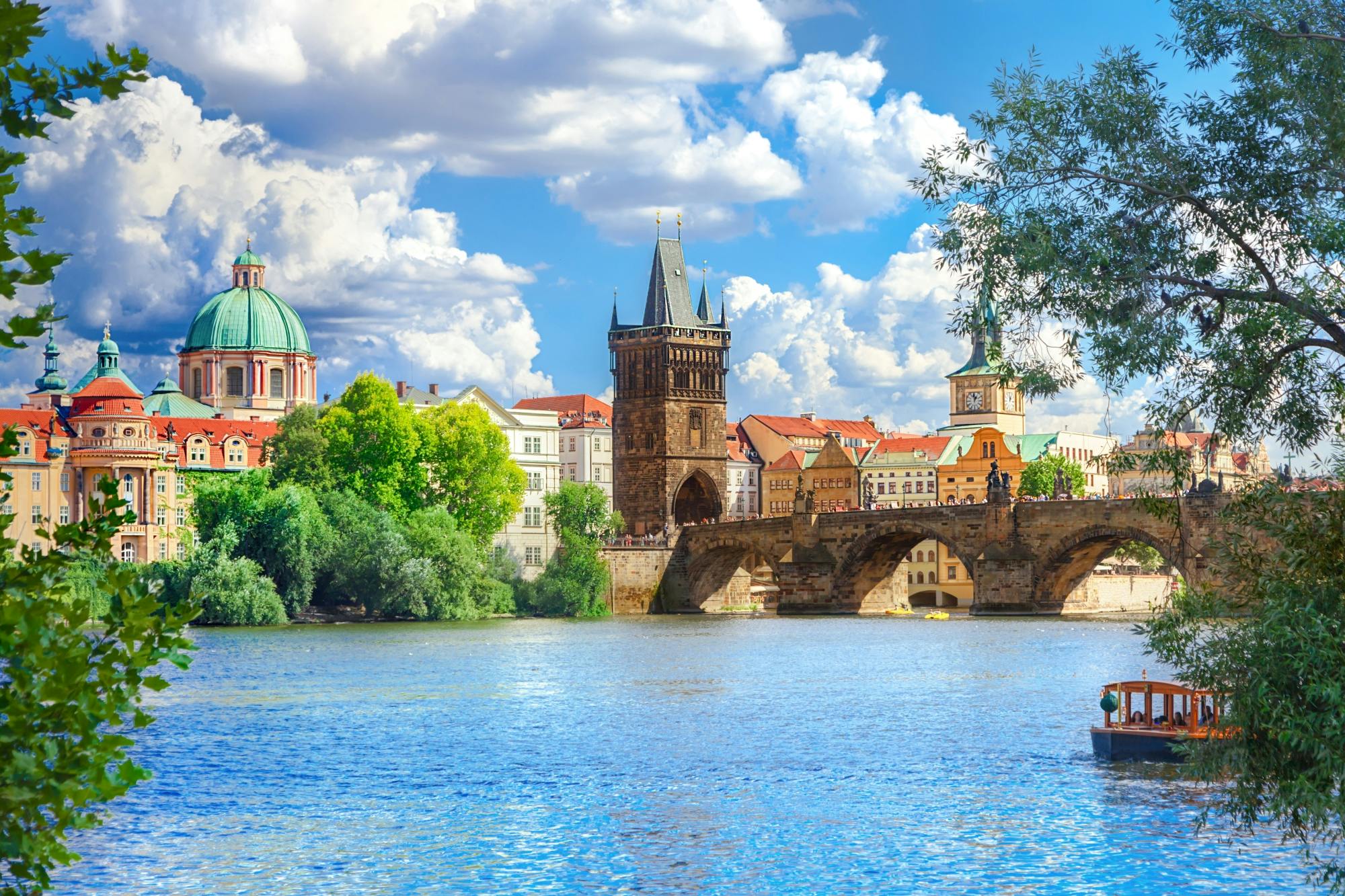 Prague Charles Bridge self guided tour with Tower Admission + optional VR Experience
