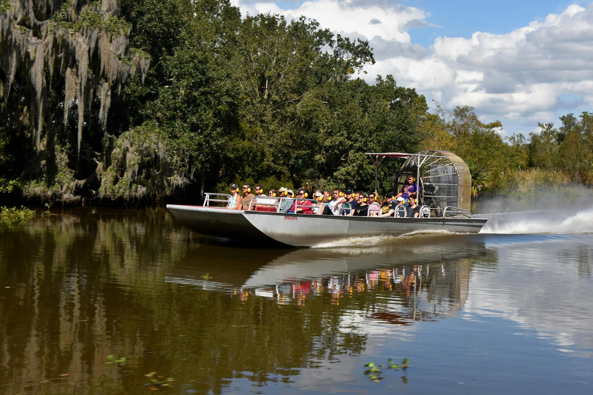 Airboat ride through the New Orleans wetlands