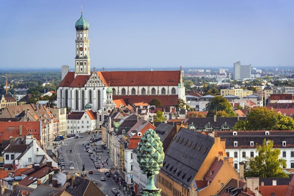 Tour a piedi autoguidato storico e panoramico di Augsburg