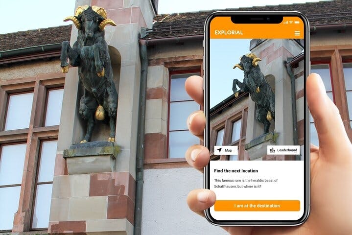 Schaffhausen exploration walking tour with smartphone game