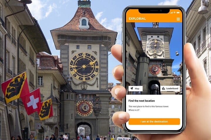 Excursão a pé pela exploração de Berna com jogo para smartphone