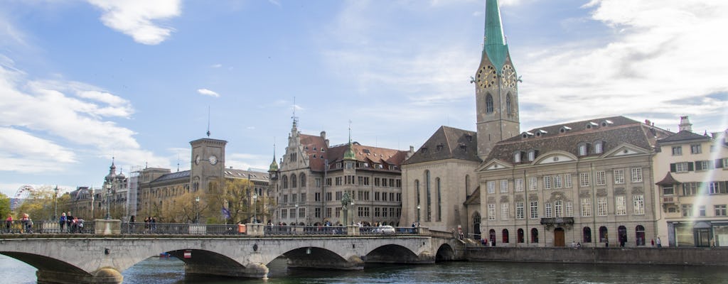 Wstępna wycieczka po Zurychu prowadzona przez miejscowego z łodzią i kolejką linową