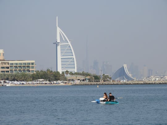 Double-seat Kayak Rental on The Palm Jumeirah - One Hour