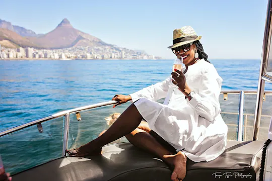 Cape Town pre-sunset sparkling wine boat experience