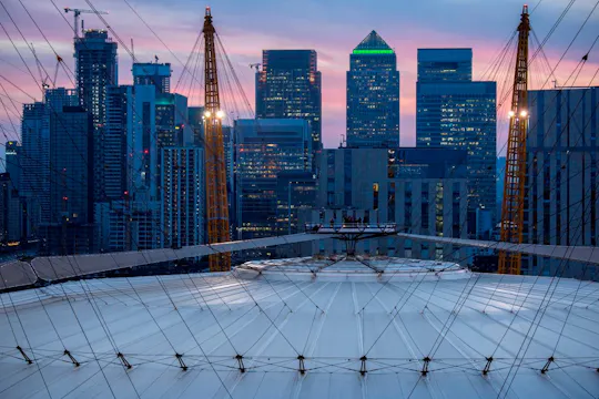 Up at The O2 twilight climb