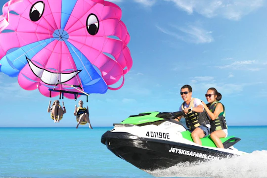 Parasailing and jet ski safari combo
