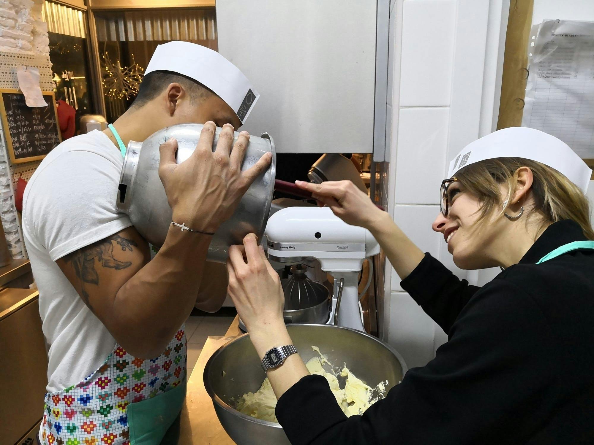 Clase de cocina de tiramisú y helado en Roma