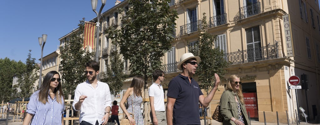 Visite pédestre gourmande d'Aix en Provence avec fromage et vin