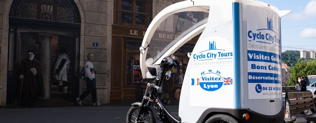 Caça ao tesouro gourmet em torno da excursão pedicab de Lyon
