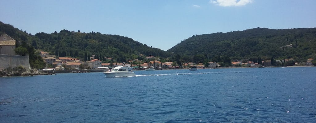 Excursão privada às Ilhas Elafiti em barco a motor saindo de Dubrovnik