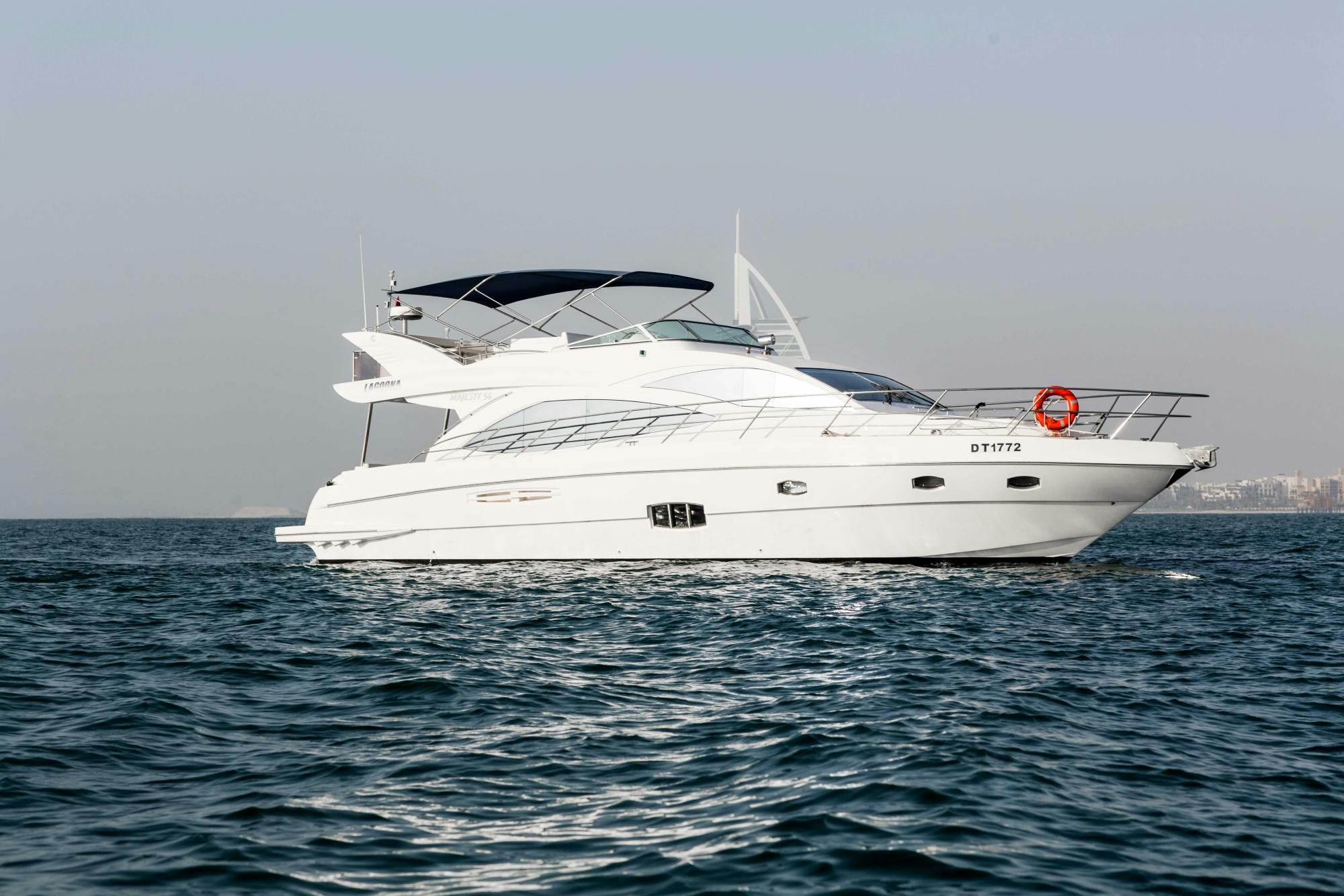 Dubai luxury yacht private cruise on the 56 ft. Lagoona Musement