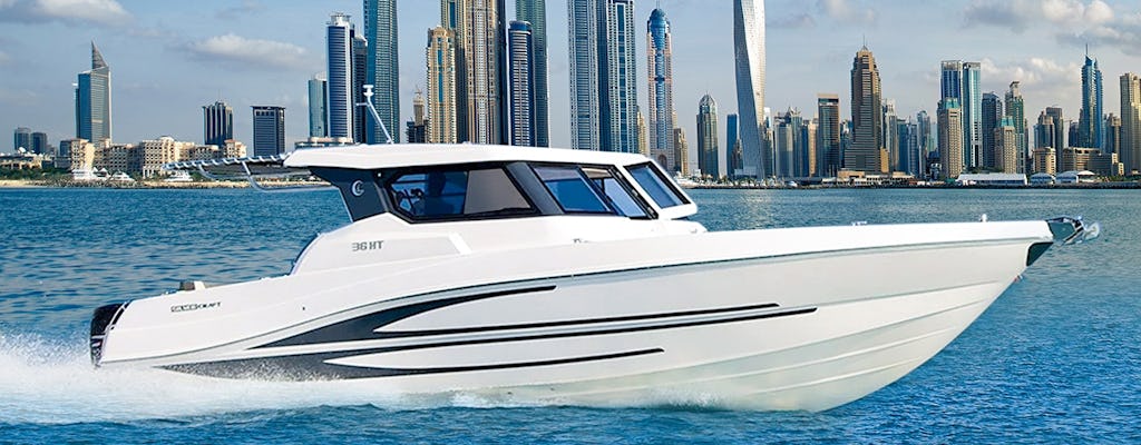 Dubai private boat trip on boat Thunder