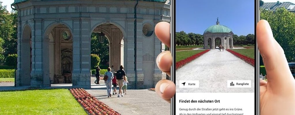 Munich exploration walking tour with smartphone game