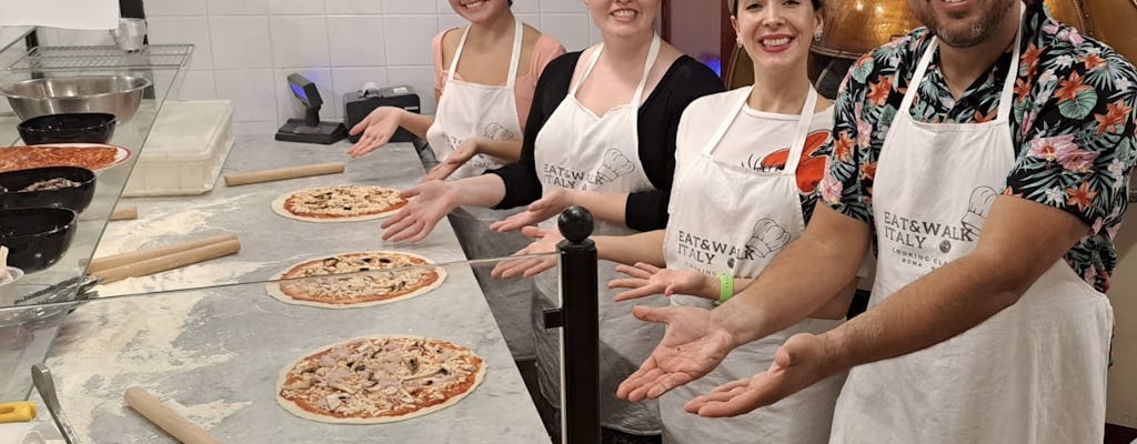 Pizza- und Tiramisu-Kochkurs mit einem einheimischen Koch in Rom