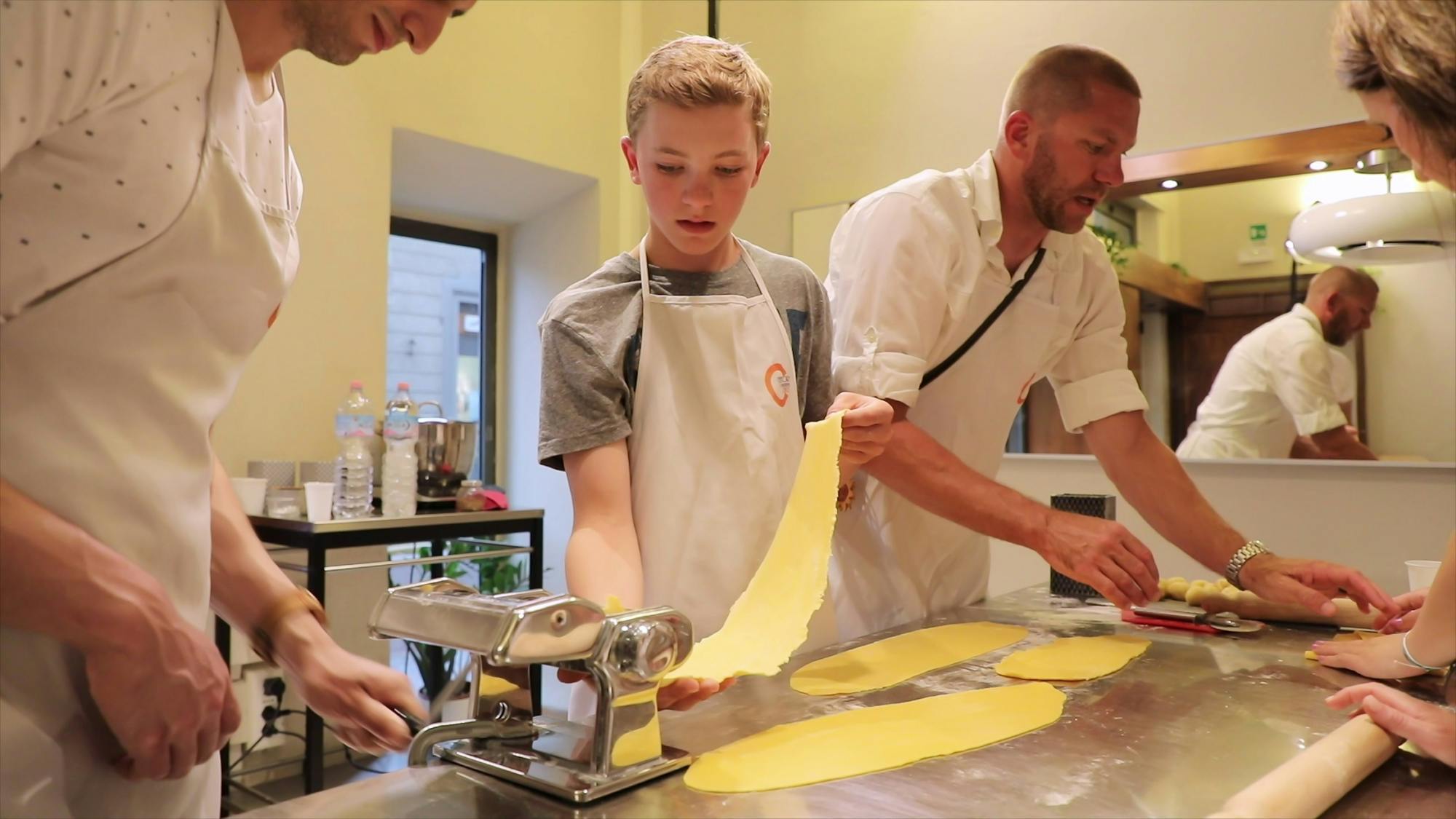 Lekcja gotowania z dziećmi w centrum Florencji