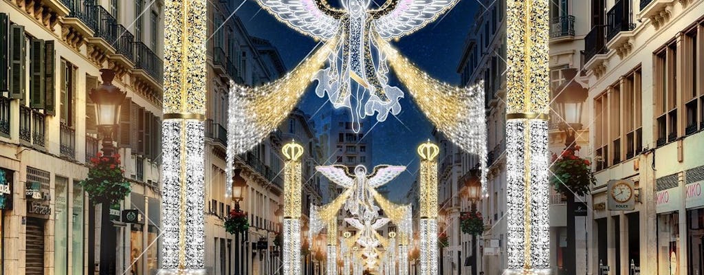 Visite des illuminations de Noël de Malaga avec prise en charge depuis la Costa del Sol