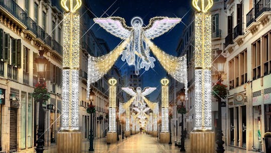 Visite des illuminations de Noël de Malaga avec prise en charge depuis la Costa del Sol