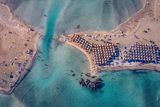 Escursione di un'intera giornata alla spiaggia di Elafonissi con trasporto da Heraklion