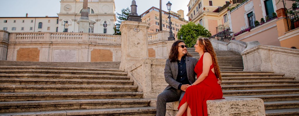 Professionelles Fotoshooting auf der Spanischen Treppe in Rom