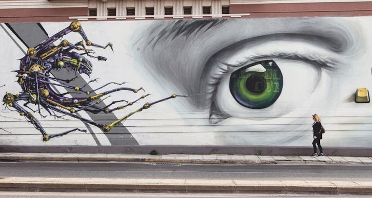 Visite guidée à pied originale en petit groupe d'art de rue d'Athènes