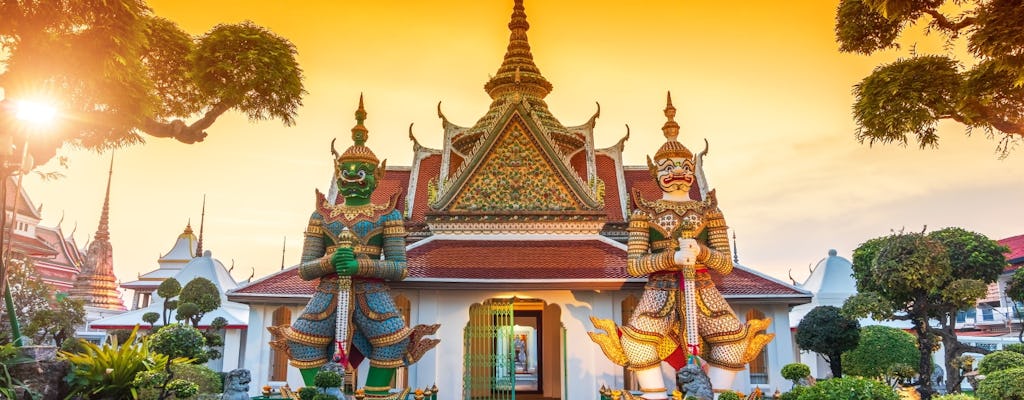 Paquete de recorrido a pie autoguiado por los templos de Bangkok