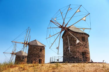 Visita privada a Old Patmos, molinos de viento y playas.