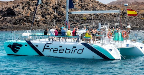Lobos island sailing trip from South Fuerteventura with lunch