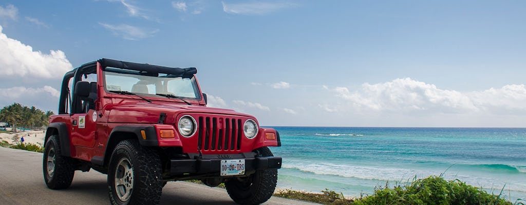 Cozumel jeep drive with snorkeling from Cancun and Riviera Maya