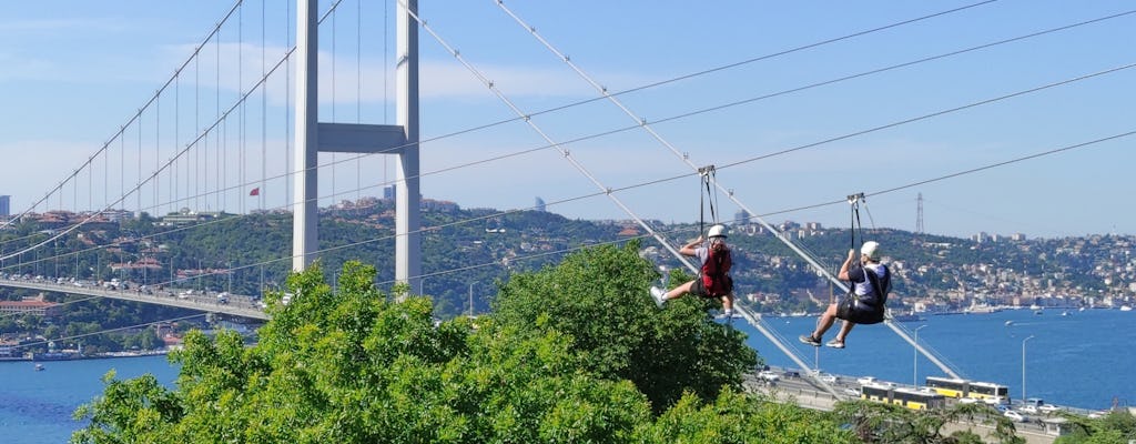 Zipline-Eintritt in Istanbul mit Blick auf den Bosporus