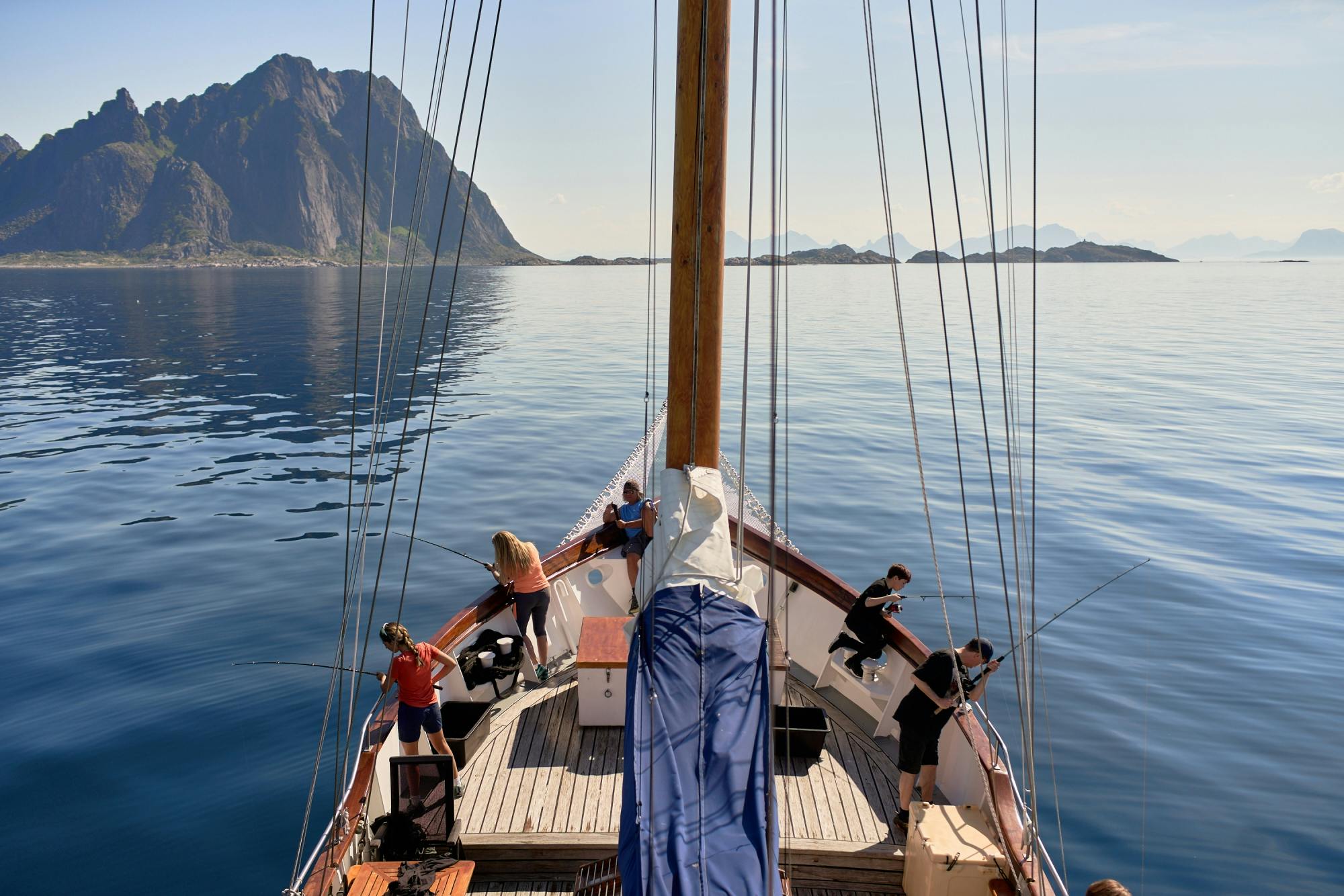 Lofoten Fjord cruise and fishing on a luxury yacht