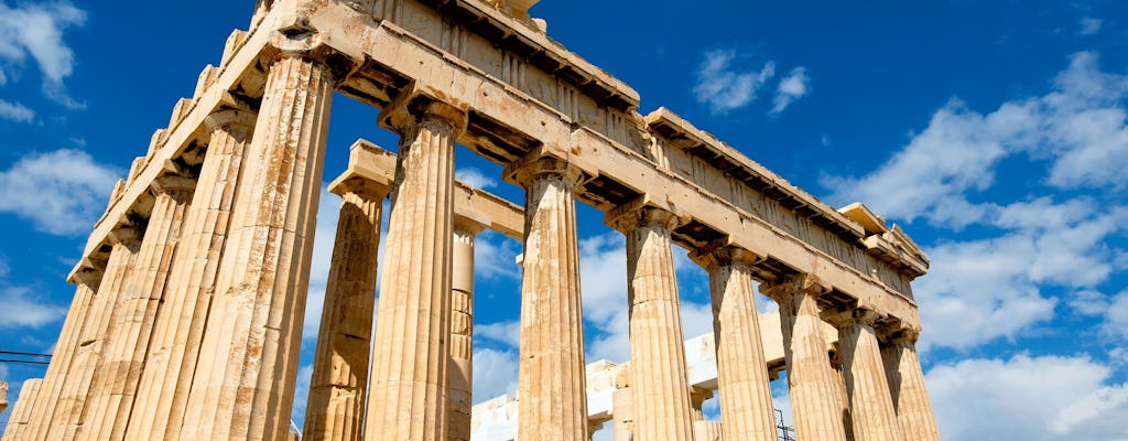 Bezienswaardigheden in Athene Spaanse rondleiding met ingang van de Akropolis en museum