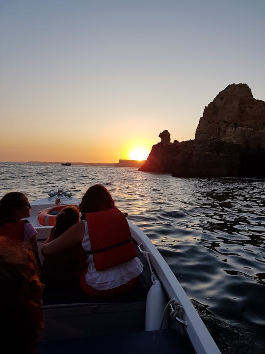 Ponta da Piedade boat tour at sunset