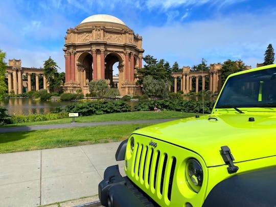 Private city, Muir Giant Redwoods and Sausalito convertible jeep tour