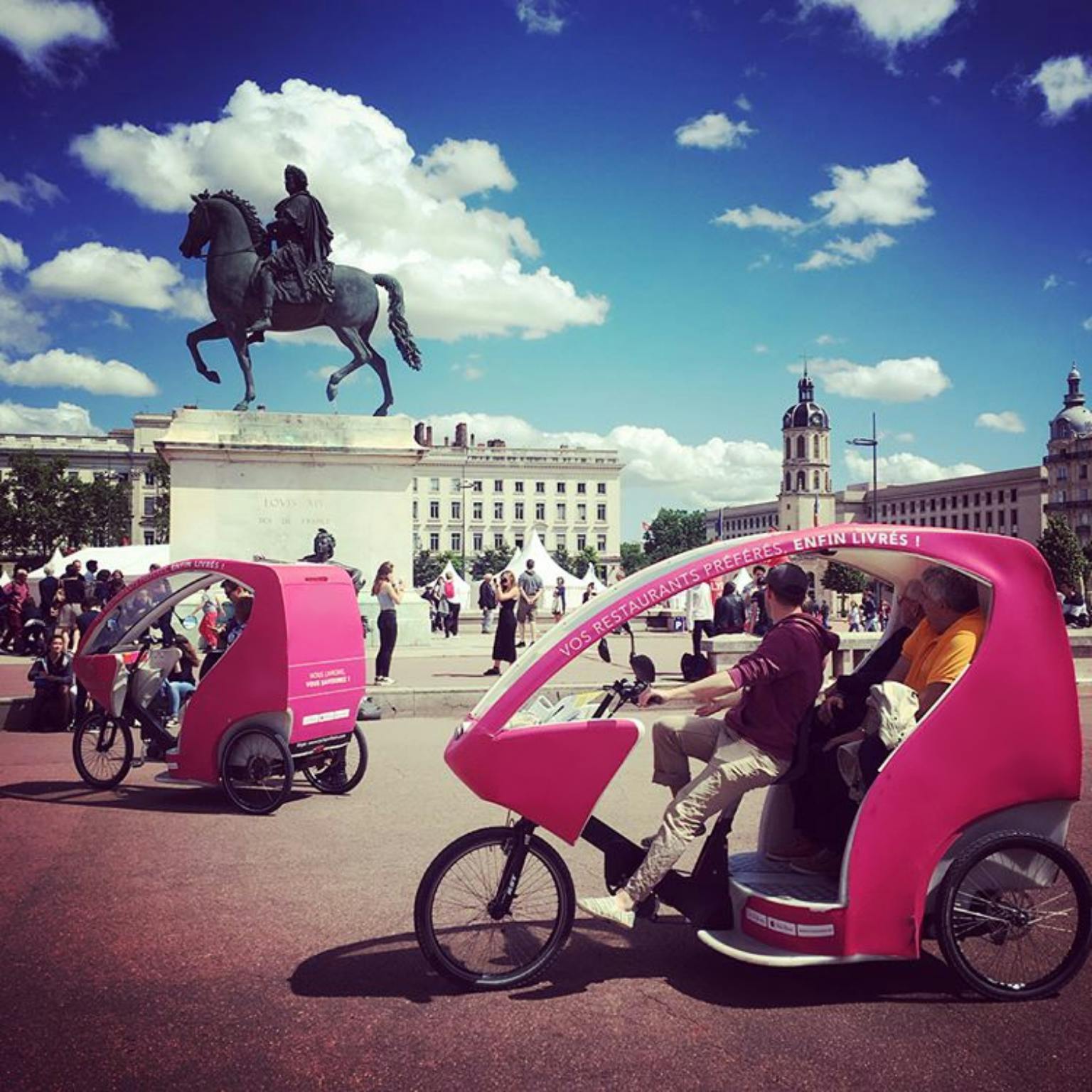 1- oder 2-stündige historische Pedicab-Tour durch Lyon