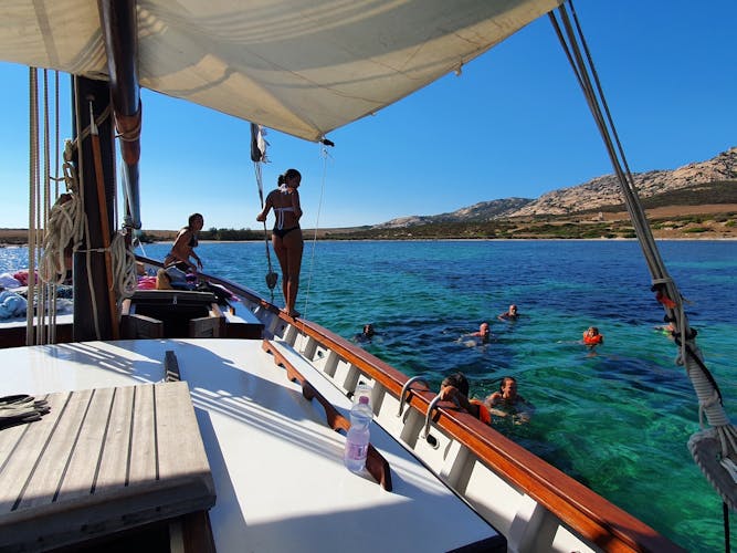 Wooden sailboat excursion to Asinara Island from Stintino