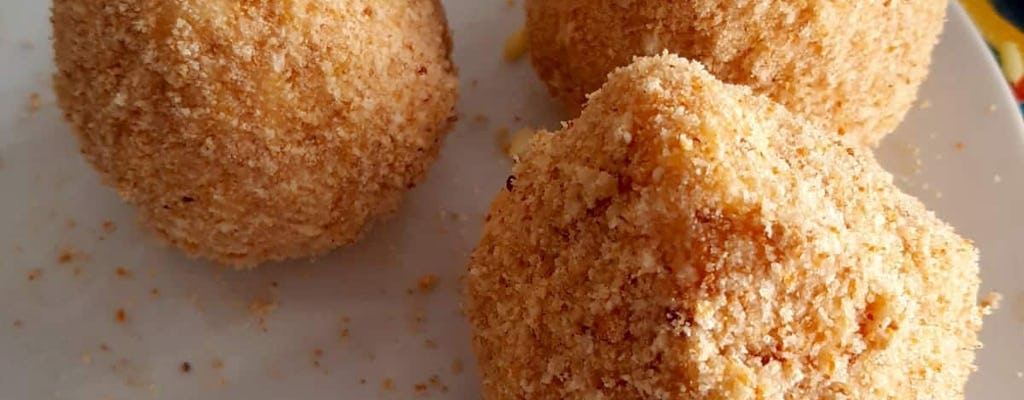 Arancino fazendo aula em Taormina