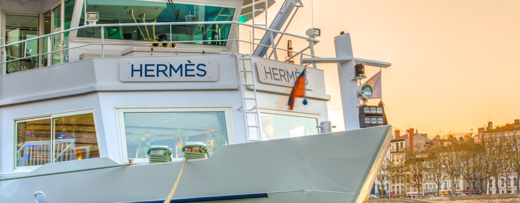 Lyon dinner cruise on the Hermès restaurant boat