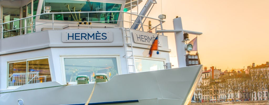 Lyon lunch cruise on the Hermès restaurant boat