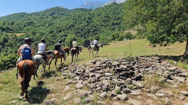 Horse riding experience at Vjosa National Park from Permet