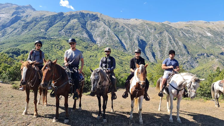 Horse riding experience at Vjosa National Park from Permet