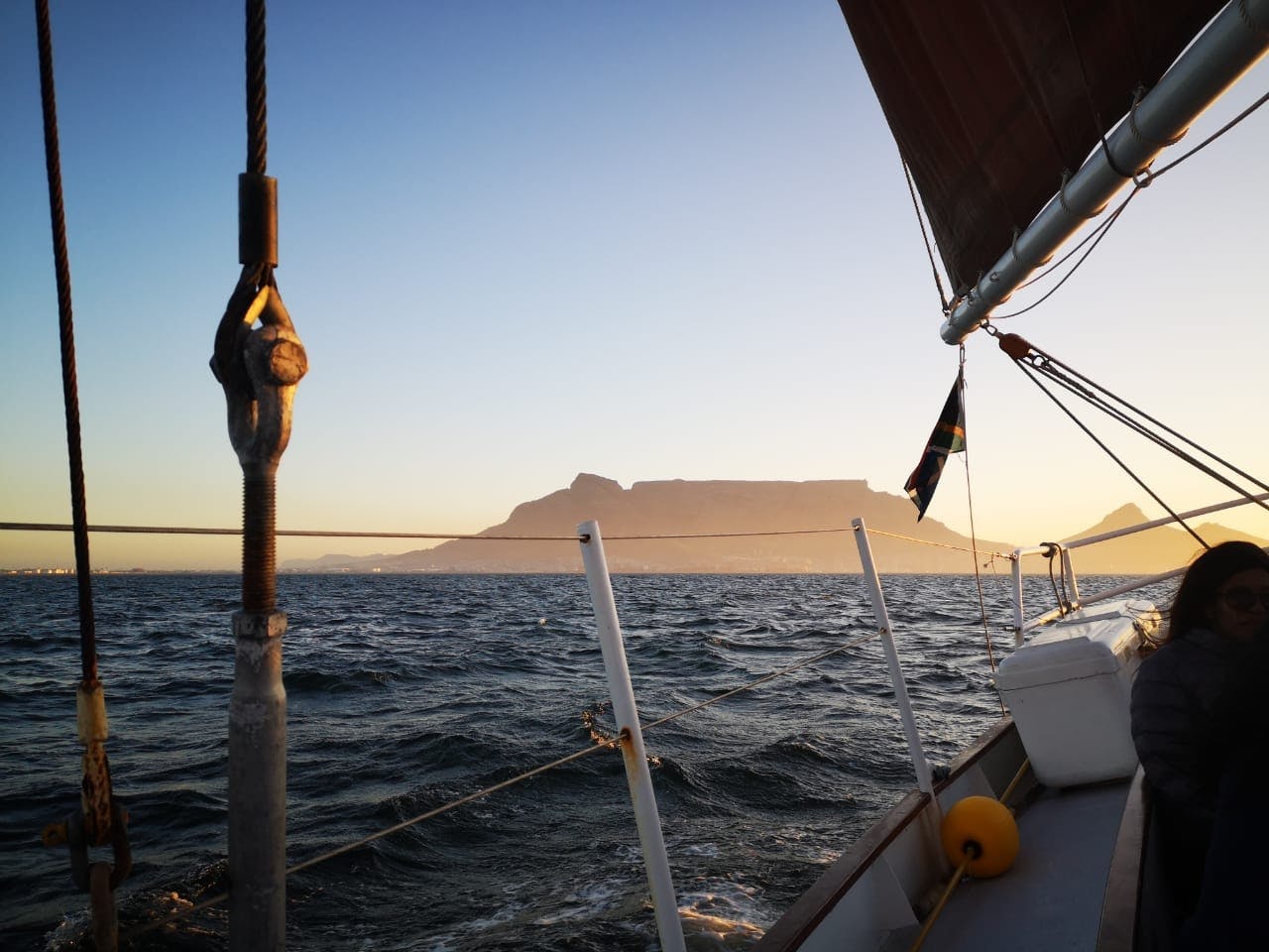 90 minuten durende zeiltocht bij zonsondergang in Kaapstad