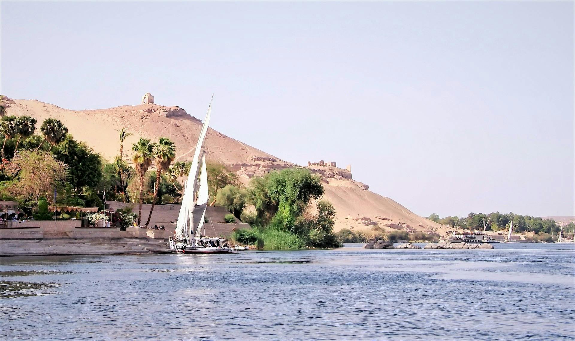 Felucca tour of Aswan landmarks including Nubian lunch