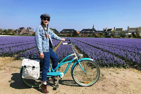 Excursão privada aos campos floridos ao redor de Keukenhof de bicicleta elétrica