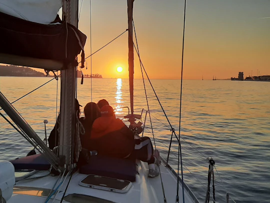 Views of Lisbon sunset sailing tour